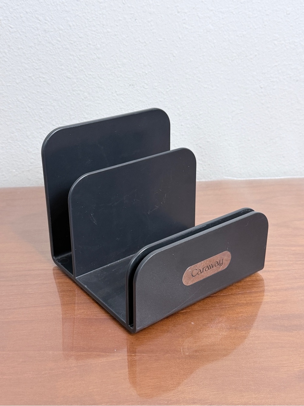 Caraway Black Pot Pan and Lid Magnetic Organizer Rack